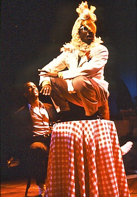 Dig Wayne (Nomax) and Clarke Peters (Four Eyed Moe) in Five Guys Named Moe, London