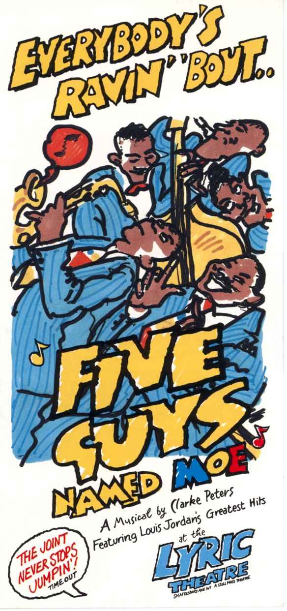 Flyer for Five Guys Named Moe