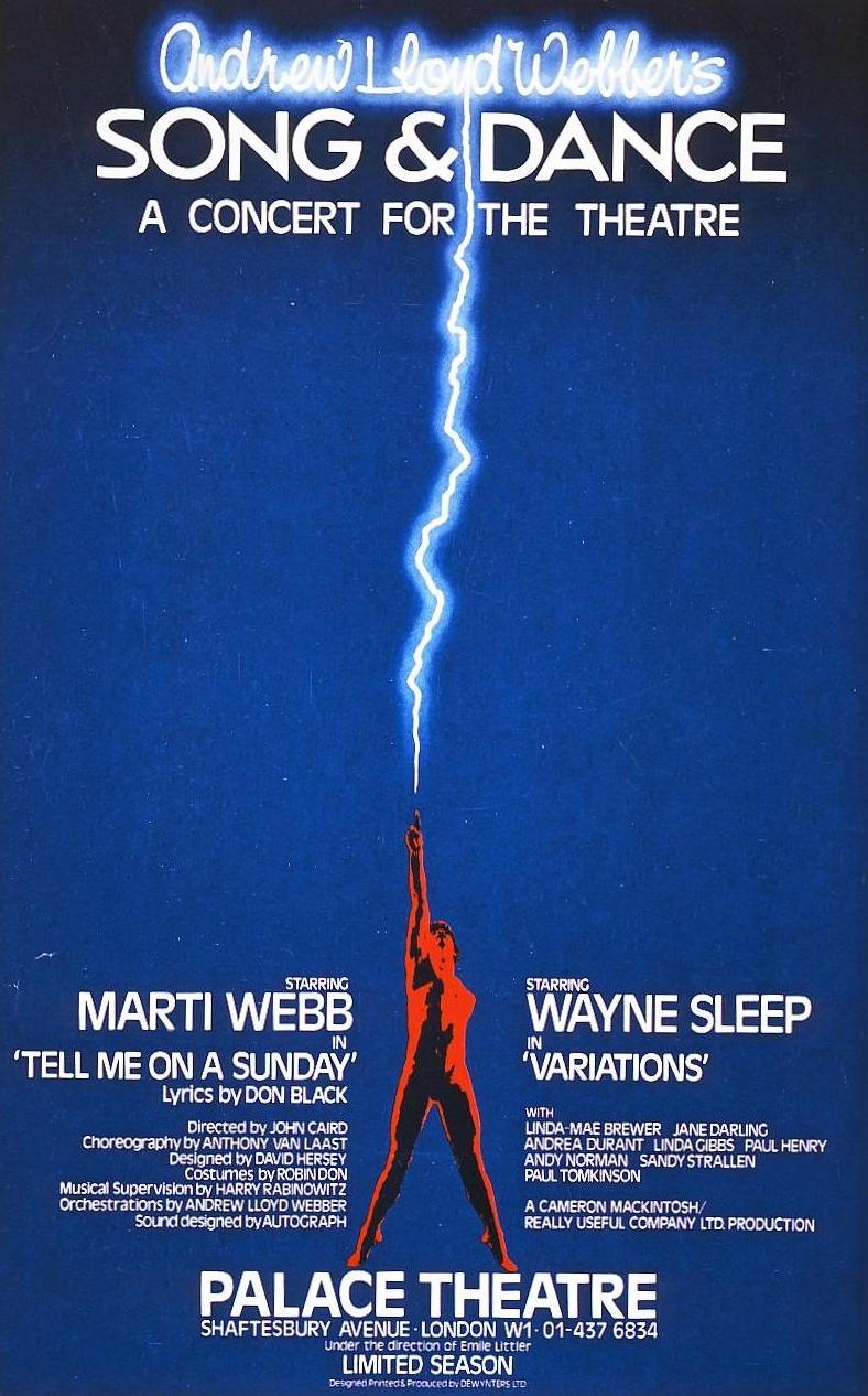 Flyer for Song & Dance, London