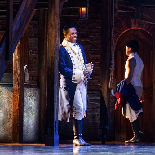 Leslie Odom, Jr. as Aaron Burr - Photograph by Danny Kaan