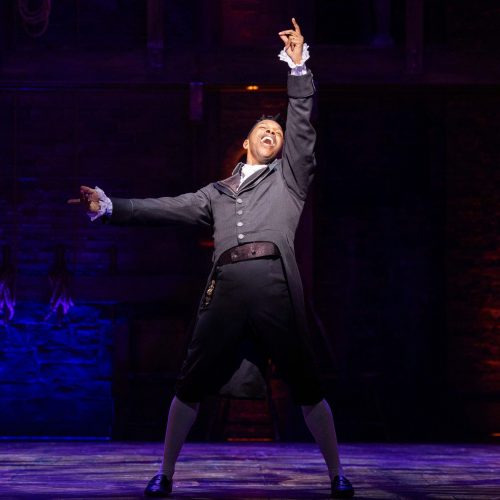 Leslie Odom, Jr. as Aaron Burr - Photograph by Danny Kaan