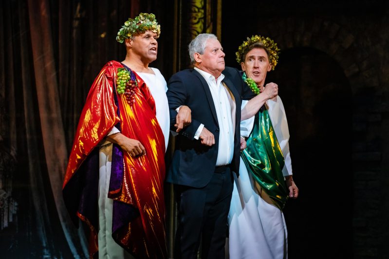 Gary Wilmot and Rob Brydon joined onstage by Cameron Mackintosh