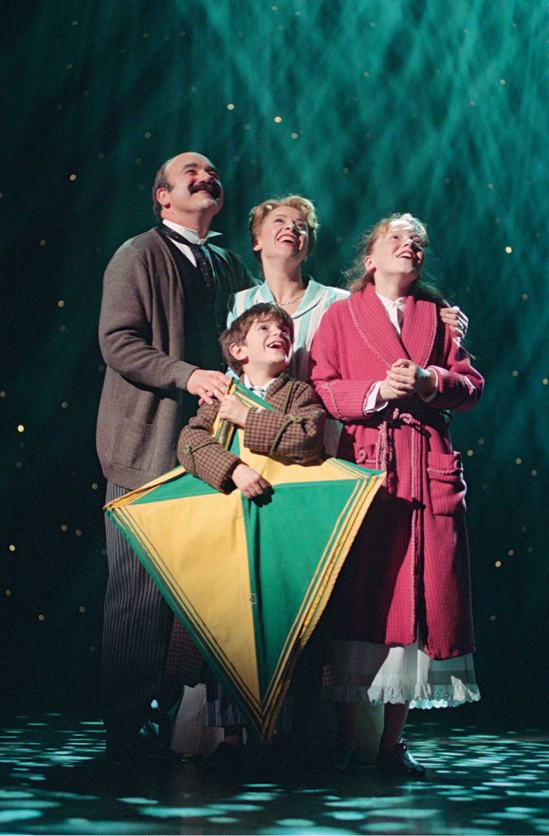 The Banks Family (David Hague, Linzi Hateley, Charlotte Spencer and Harry Stott) in Mary Poppins, London