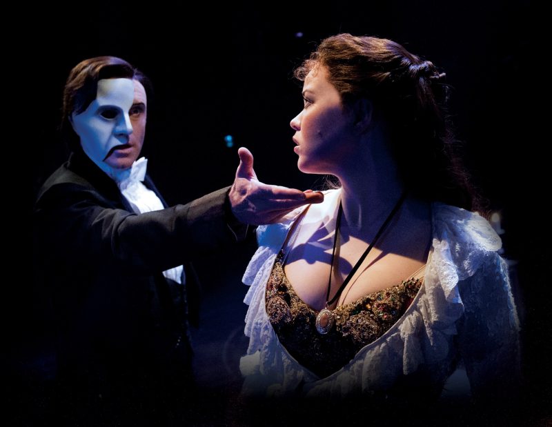Earl Carpenter as The Phantom and Katie Hall as Christine in The Phantom of the Opera UK Tour
