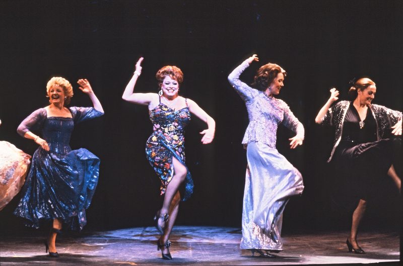 Julia McKenzie (Sally), Lynda Baron (Stella), Diana Rigg (Phyllis) and Dorothy Vernon (Deedee) in Follies, London
