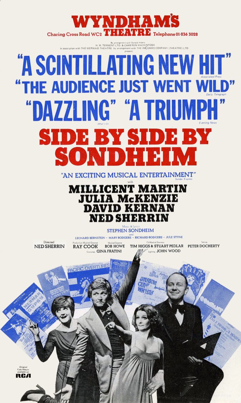 Flyer for Side by Side by Sondheim, at Wyndham's Theatre, London