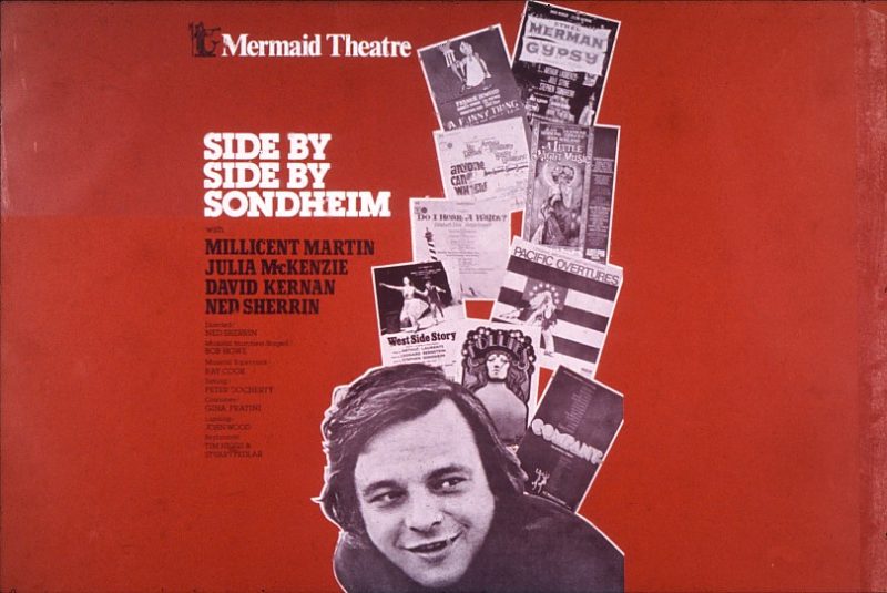 Flyer for Side by Side by Sondheim, at The Mermaid Theatre, London