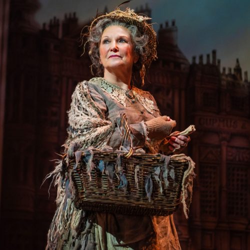 Lyn Paul as Bird Woman. Mary Poppins UK & Ireland Tour. Photo by Matt Crockett