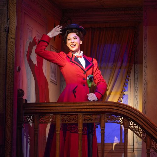 Stefanie Jones as Mary Poppins. Mary Poppins UK & Ireland Tour. Photo by Danny Kaan